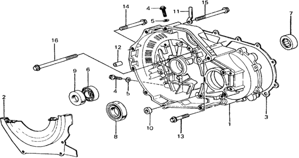 1976 Honda Civic 5 Door ** KL HMT HMT Torque Converter Housing Diagram