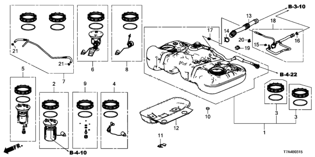 2020 Honda HR-V Set,Lock Nut & Pa Diagram for 17046-T0A-000