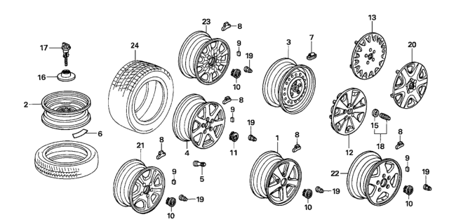 2003 Honda Accord Trim, Wheel (15X6 1/2Jj) Diagram for 44733-SDA-A00