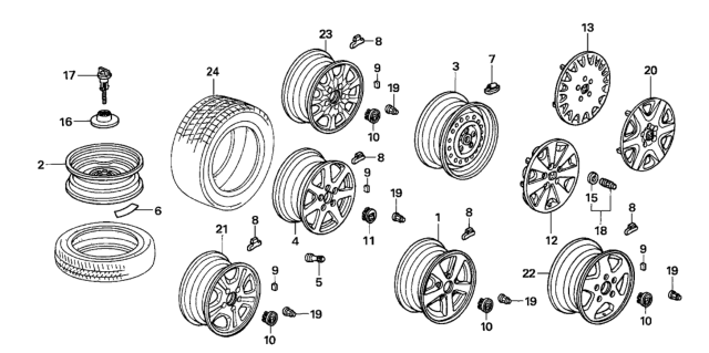 2006 Honda Accord Disk, Aluminum Wheel (17X6 1/2Jj) (Enkei) Diagram for 42700-SDB-J12