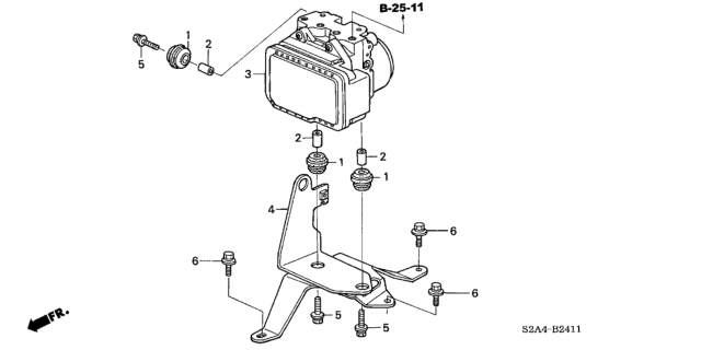 2004 Honda S2000 ABS Modulator Diagram