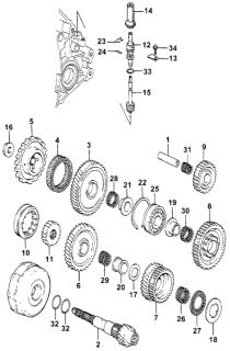 1982 Honda Accord 3 Door LX KH HMT HMT Countershaft Diagram