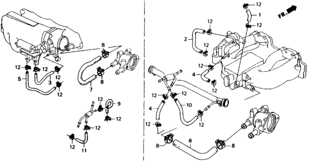 1990 Honda Civic Water Hose Diagram