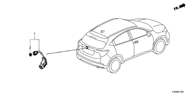 2016 Honda HR-V Rearview Camera Diagram