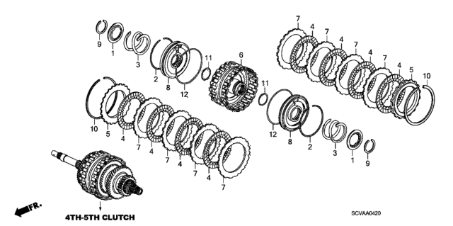 2009 Honda Element AT Clutch (4th-5th) Diagram