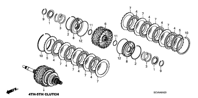 2008 Honda Element AT Clutch (4th-5th) Diagram