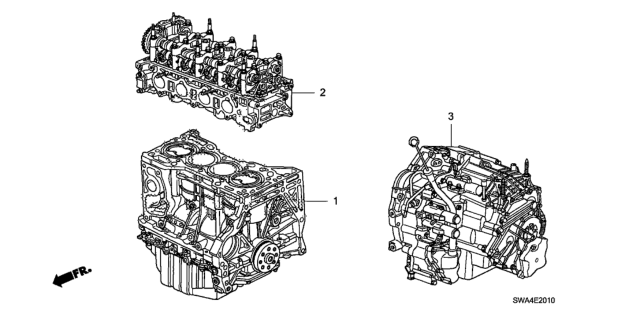 2011 Honda CR-V General Assembly, Cylinder Head Diagram for 10003-R11-A00