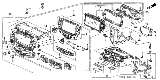 2025 Honda CR-V Bracket, L. Side Diagram for 39177-SDA-A42