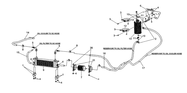 2014 Honda CR-Z Cooler Assy., Traction Oil Diagram for 19500-F27S-A00