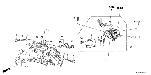 2021 Honda Civic 5 Door SPORT (TOURING) KA 6MT MT Change Lever Diagram
