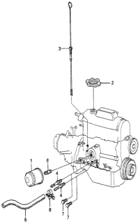 1982 Honda Accord Hose, Outlet Oil Diagram for 15906-689-000