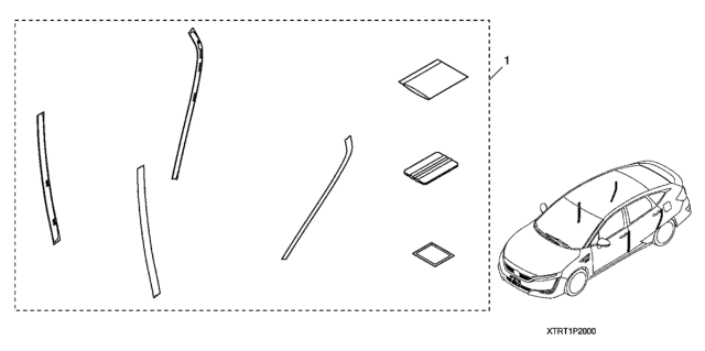 2018 Honda Clarity Electric Door Edge Film Diagram