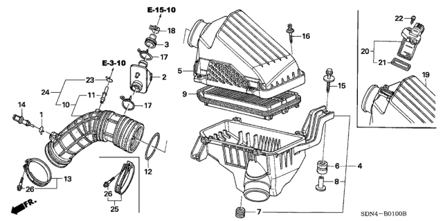 2004 Honda Accord Air Cleaner Diagram