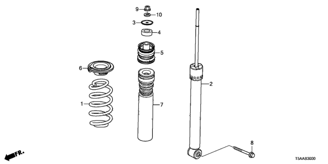 2020 Honda Fit Rear Shock Absorber Diagram