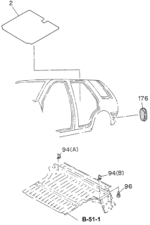 1995 Honda Passport Floor Equipment Diagram