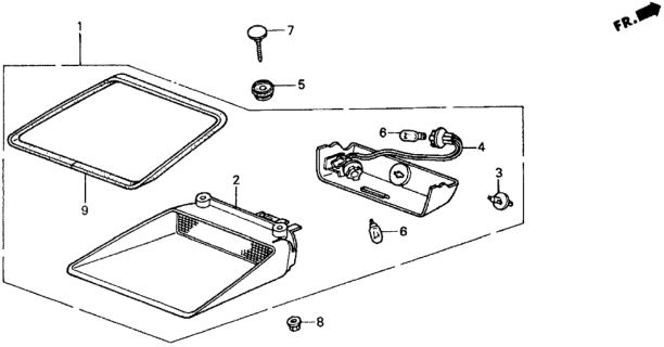 1987 Honda CRX High Mount Stop Light Diagram