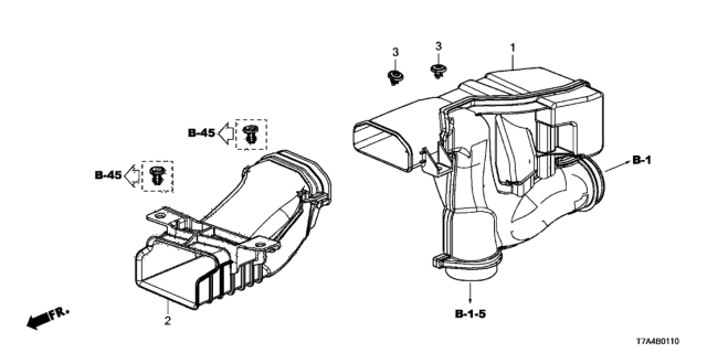 2020 Honda HR-V Air Intake Tube Diagram