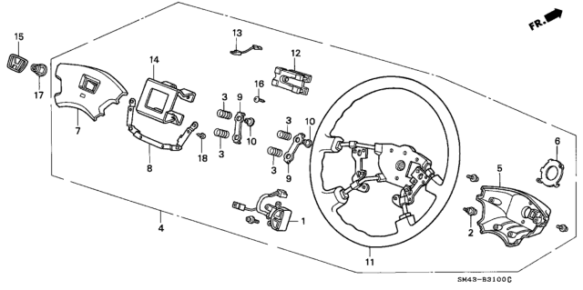 1991 Honda Accord Switch Assembly, Automatic Cruise Set Diagram for 36770-SM4-A01