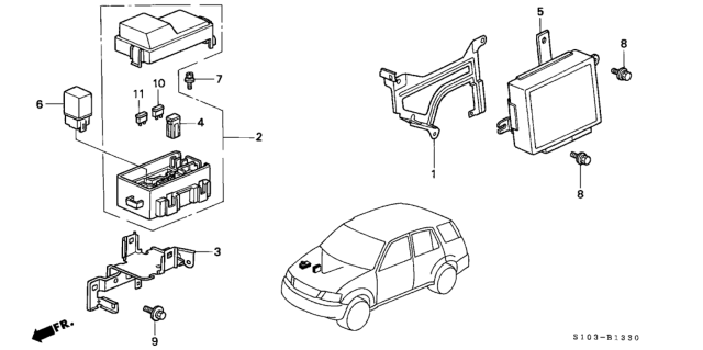 1997 Honda CR-V Unit, Abs Diagram for 39790-S10-A01