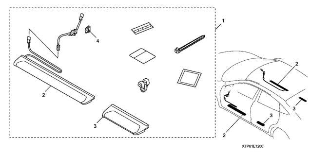 2013 Honda Crosstour 5 Door EXL (4WD) KA 6AT Door Sill Garnish (Illuminated) Diagram