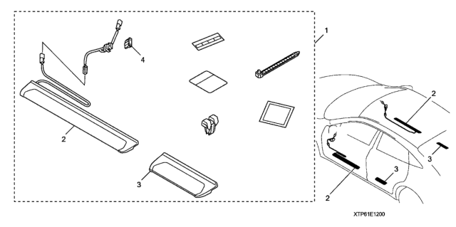 2014 Honda Crosstour Door Sill Garnish (Illuminated) Diagram