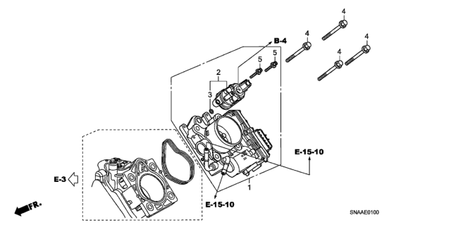 2009 Honda Civic Throttle Body (1.8L) Diagram