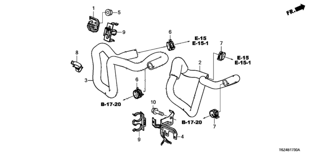 2021 Honda Ridgeline Water Hose Diagram