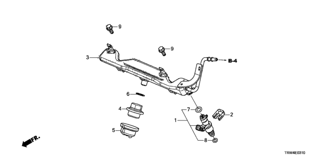 2019 Honda Clarity Plug-In Hybrid Pipe Complete, Fuel Diagram for 16620-5WJ-A01