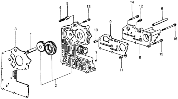 1979 Honda Civic 3 Door ** (1200) ** HMT HMT Valve Body Diagram
