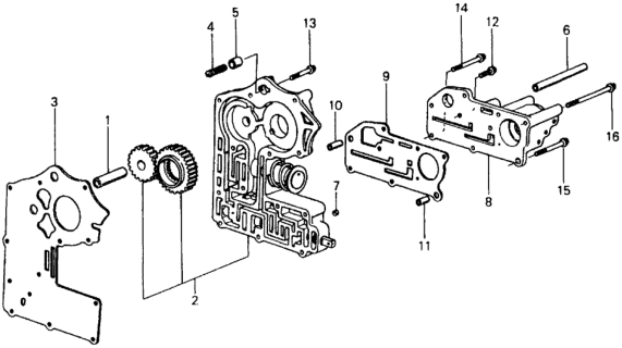 1979 Honda Civic HMT Valve Body Diagram