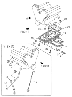 2001 Honda Passport Oil Pan - Oil Dipstick Diagram