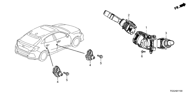 2021 Honda Civic Combination Switch Diagram