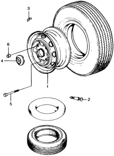 1975 Honda Civic 3 Door ** (1200) ** HMT Wheels Diagram