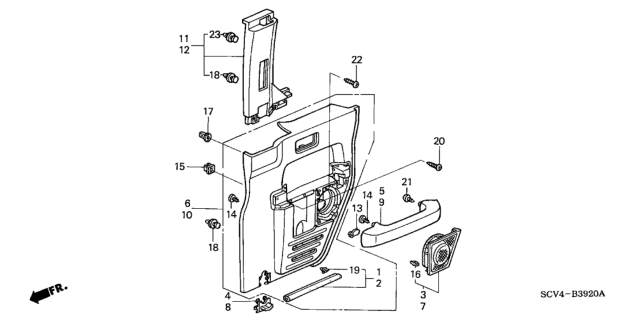 2004 Honda Element Base, L. *NH361L* (Metallic) (CF GRAY) Diagram for 83785-SCV-A51ZC