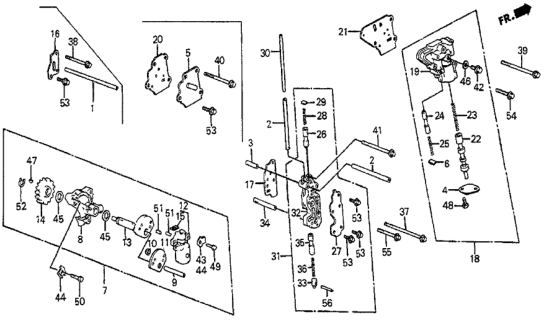 1987 Honda Prelude Plate, Lock-Up Separating Diagram for 27612-PC9-950