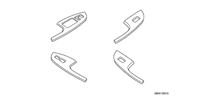 2006 Honda Accord Door Switch Trim Kit (Wood) Diagram