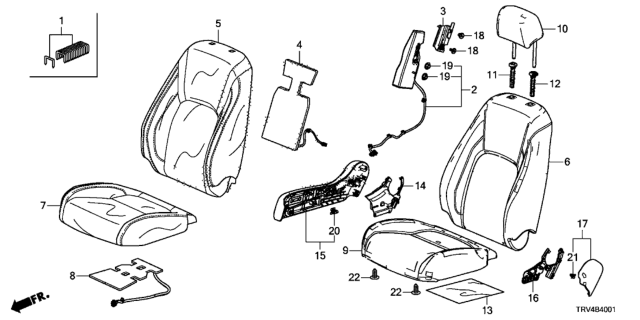 2019 Honda Clarity Electric Headrest *NH643L* Diagram for 81140-TRV-A01ZA