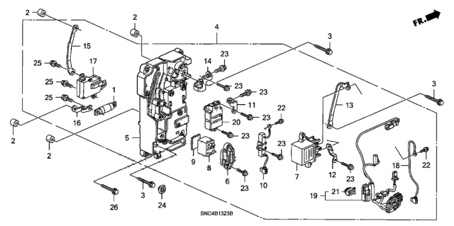 2008 Honda Civic Fuse, High Voltage (100A) Diagram for 1C313-RMX-003