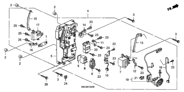 2008 Honda Civic IMA Main Switch - Junction Board Diagram