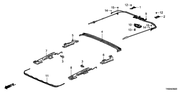 2013 Honda Civic Roof Slide Components Diagram