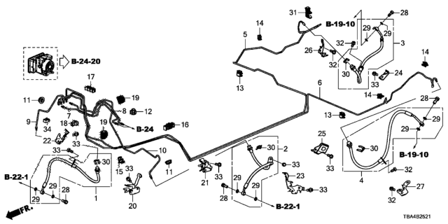 2017 Honda Civic Brake Lines (VSA) Diagram