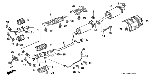 2011 Honda Civic Converter Diagram for 18160-RMX-A00