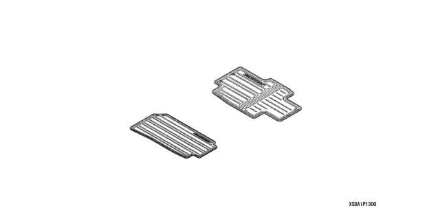 2003 Honda Accord 2 Door EX (V6) KL 5AT All Season Floor Mats Diagram