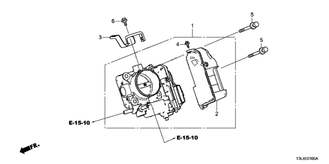 2013 Honda Accord Throttle Body (L4) Diagram