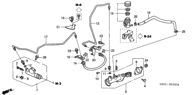 2005 Honda Civic Clutch Master Cylinder Diagram