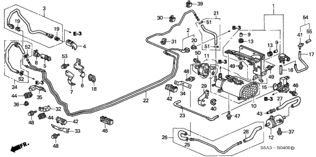 2003 Honda Civic Fuel Pipe Diagram