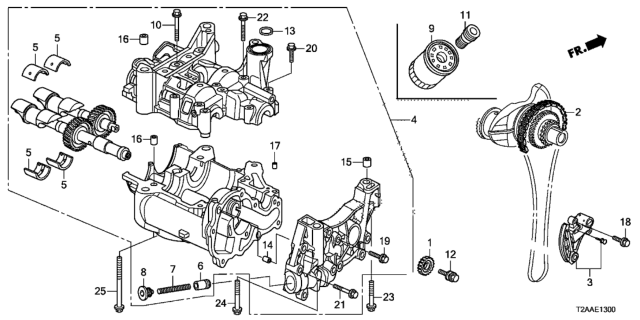 2017 Honda Accord Oil Pump (L4) Diagram