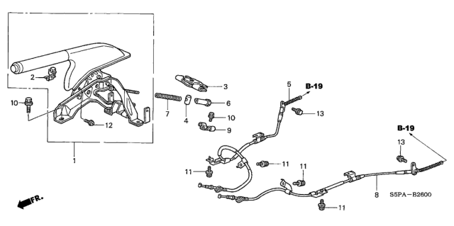 2005 Honda Civic 2 Door HX (SIDE SRS) KA CVT Parking Brake Diagram