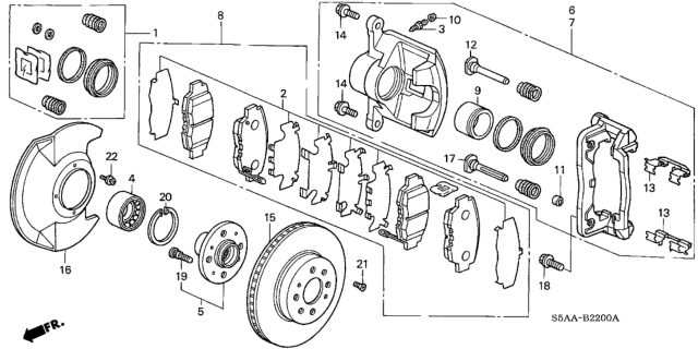 2004 Honda Civic Front Brake Diagram