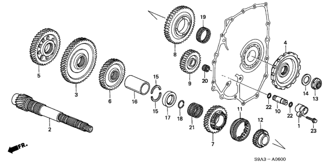 2003 Honda Element Collar (37X41X82.8) Diagram for 90441-PPV-000